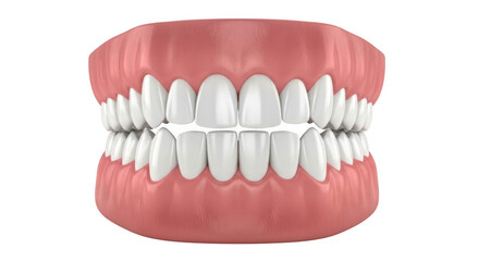 Fototapeta premium Realistic human dentures isolated on transparent background