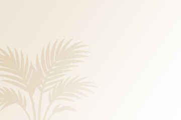 Soft neutral background with subtle leaf shadow and copy space
