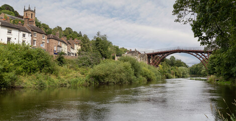 Fototapeta premium The famous iron bridge, built across the river Severn in Shropshire England