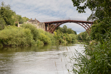 Fototapeta premium The famous iron bridge, built across the river Severn in Shropshire England