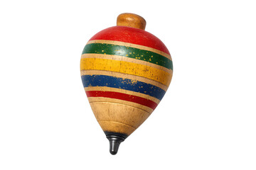 Obraz premium Spinning top toy with a transparent background for creative projects.