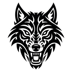 Tribal Wolf Vector Modern Design Illustration