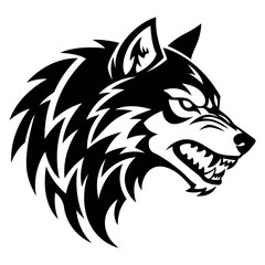 Tribal Wolf Vector Modern Design Illustration