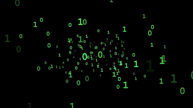 Matrix Data Stream Straight Flythrough 4K Seamless Loop