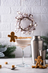 Christmas winter creamy cocktail eggnog