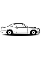Automotive Car Silhouette Vector Art
