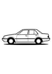 Fototapeta premium Abstract Car Silhouette Graphic Illustration