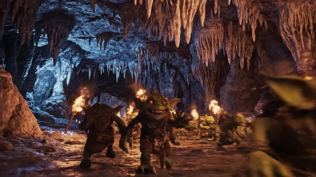 Goblins in a Cave - A Fantasy Adventure Unfolds.