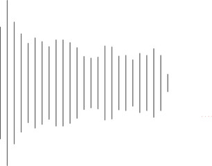 Abstract sound waveform visualization with vertical bars