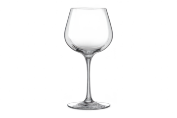 Elegant wine glass isolated on a transparent background high resolution.