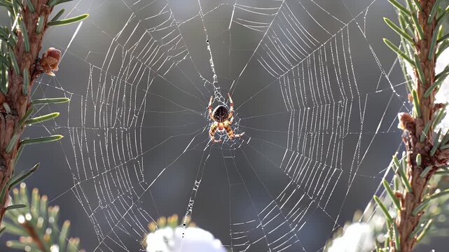 Spiderweb with Forest Spider, and Winter.