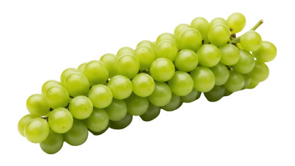 Bunch of green grapes isolated PNG on transparent background, fresh fruit for healthy eating and summer designs