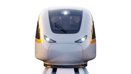 Modern high-speed train PNG isolated on transparent background, futuristic bullet train for transportation and travel concepts © Elena