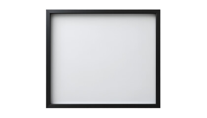 Fototapeta premium Blank white poster in sleek black frame on black background