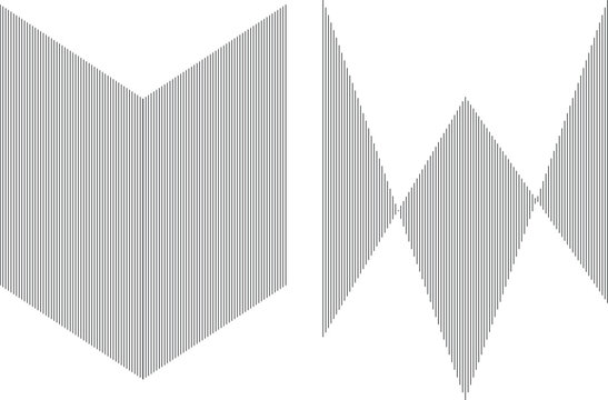 Abstract geometric monogram mw logo design with stripes