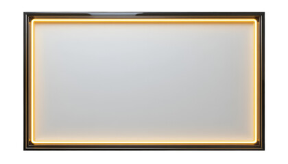Modern illuminated rectangular light box with glowing edge