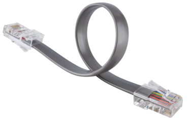 Twisted pair patch cord, gray internet cable