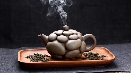 Soothe your senses with steaming tea from a unique stone-inspired teapot