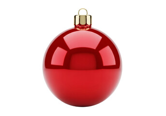 Classic Red Christmas Bauble: Essential Festive Tree Decoration.