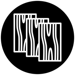 Plank Icon Button, Mini Illustration Relate To Carpentry, Wood Industry. Use For Modern Concept, Ui, Ux Web And App Development.