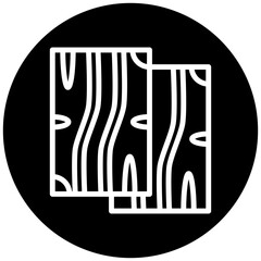 Board Icon Button, Mini Illustration Relate To Carpentry, Wood Industry. Use For Modern Concept, Ui, Ux Web And App Development.