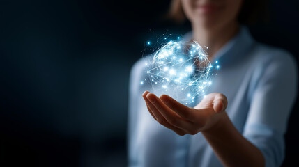 Digital integration for quality assurance heavily defocused background sustainable business solutions visualization technology optimization representation modern enterprise