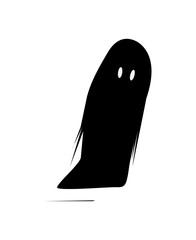 Ghost silhouette black, Halloween, character