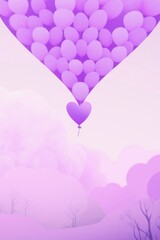 Abstract illustration, colorful background with heart elements. Glowing backdrop, love concept, space for text