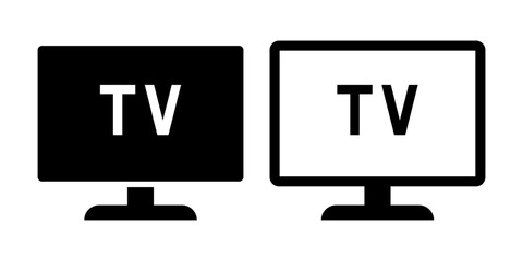 Telly icon set. Vector flat clip art isolated on a white background.
