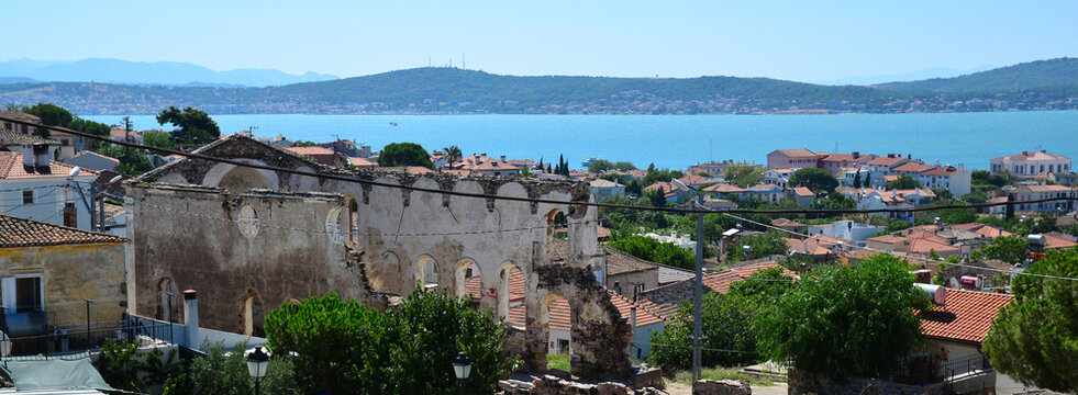 A view from Cunda Island, located in Balikesir, Turkey.