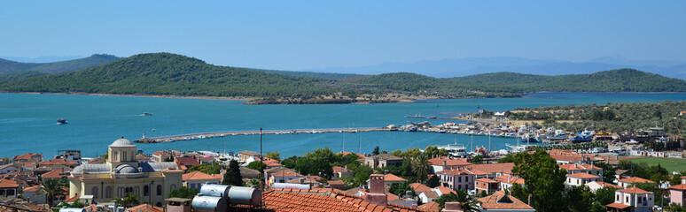 A view from Cunda Island, located in Balikesir, Turkey.