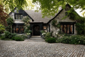 This delightful stone house, surrounded by vibrant greenery, offers a tranquil retreat in a peaceful setting that truly shines during daylight hours