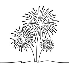 Fototapeta premium vector firework silhouette
