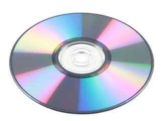 A colorful compact disc with a rainbow design, suitable for music or data storage
