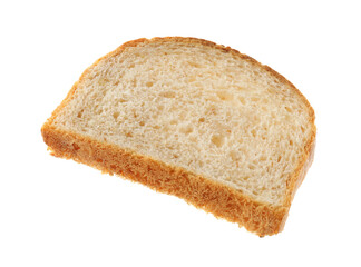 Slice of toast bread isolated on white