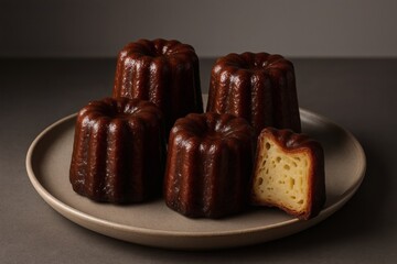 French Canel&eacute; Pastry with Caramelized Crust and Custard Center