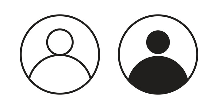 Account icons. Line Illustration Vector Template. Clipart concept illustration