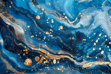Blue and golden abstract background