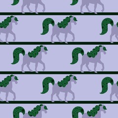 Christmas animals seamless horse pattern for wrapping paper and fabrics and party and kids print
