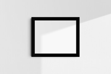 Horizontal frame mockup 5:4, 10x8, 4:5 landscape. Single black frame mockup. Clean, modern, minimalist, bright. Shadow overlay.