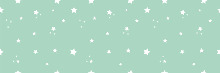 Seamless star pattern banner, endless texture background