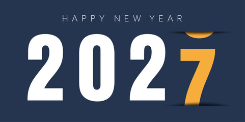 2027 Happy New Year design vector. trendy new year 2027
