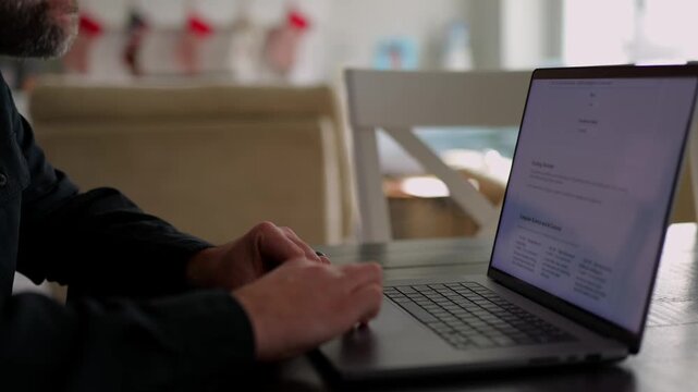 Middle Aged Man Completing College University Enrollment for Software Engineering Computer Science with Concentration in Artifical Intelligence