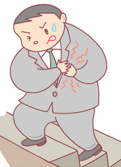 病気・疾患のイラスト - 胸痛・心疾患・心不全・心筋梗塞