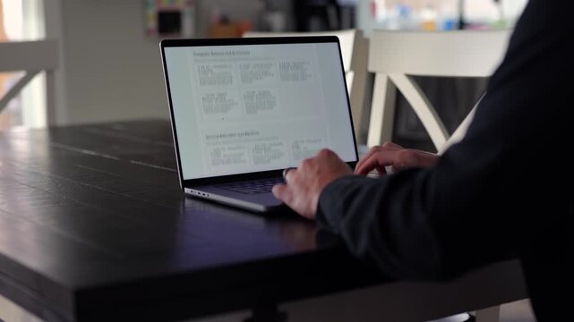 Middle Aged Man Completing College University Enrollment for Software Engineering Computer Science with Concentration in Artifical Intelligence