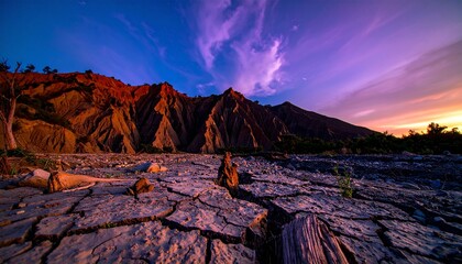 raw power of nature breaking the land