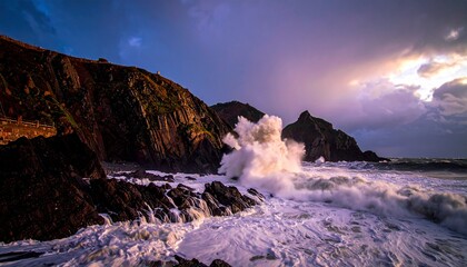 nature unleashed in a coastal storm