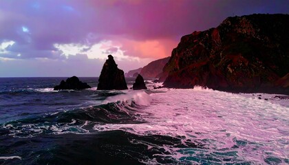 spectacular view of a storm at sea