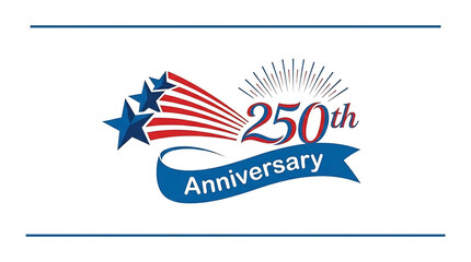 Celebration of 250th Anniversary with Stars and Stripes Design