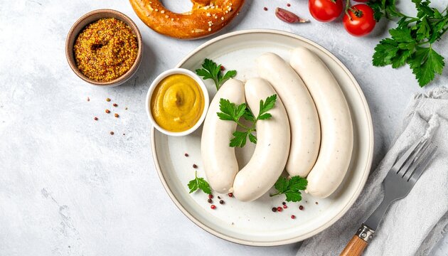 Wei&szlig;wurst &ndash; traditionelle bayerische Br&uuml;hwurst 